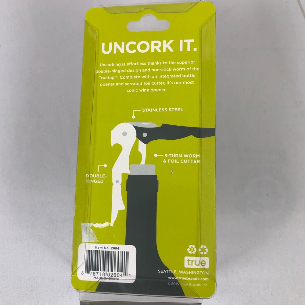 TrueTap Double Hinge Corkscrew and Bottle Opener - Picture 2 of 2